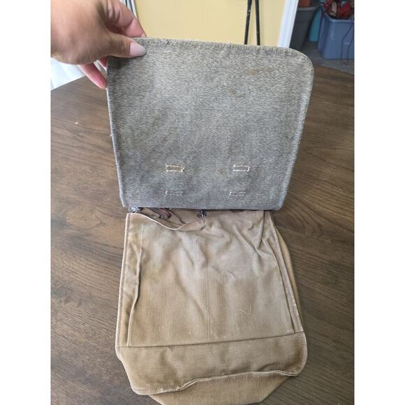 Vintage Military Shoulder Satchel Haversack Canvas Bag WWI WW2 - Picture 10 of 16
